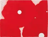 Four Red Flowers, May 17 by Donald Sultan, 1999, Woodcut in red, on wove paper, the full sheet, sold Apr 2017