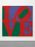 Robert Indiana, Chosen Love (Philadelphia), 1995, Skein dyed, hand carved and hand tufted archival New Zealand wool, with natural latex backing