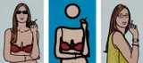 Julian Opie, Twenty Six Portraits, 2006, The complete book of 26 prints in colors, including five screenprints tipped-in and five Lambda prints, and 16 lithographs, bound (as issued), on wove paper, the full sheets, with text by the artist, bound in the original cloth cover, contained in the original navy silk-covered slipcase