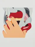 Tom Wesselmann, Smoker, from An America Portrait, 1976, Screenprint in colors, on museum board, with full margins, contained in the original Rives BFK paper portfolio with title