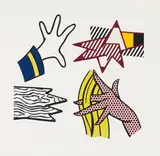 Roy Lichtenstein, Study of hands, 1981, Lithograph and screenprint in colors, on wove paper, with full margins