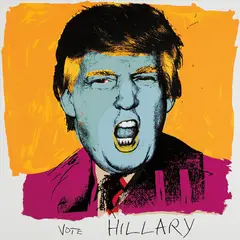 Vote Hillary by Deborah Kass, 2016, Screenprint in colors, on Stonehenge paper, with full margins, sold Apr 2017