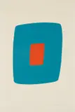 Dark Blue with Red, from Suite of Twenty-Seven Color Lithographs by Ellsworth Kelly, 1964-65, Lithograph in blue and red, on Rives BFK paper, with full margins, sold Apr 2017