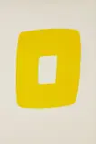 [Color variant in yellow] of Black with White (Noir avec Blanc), from Suite of Twenty-Seven Color Lithographs by Ellsworth Kelly, 1964-65, Lithograph in yellow, on Rives BFK paper, with full margins, sold Apr 2017