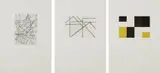 Helmut Federle, 5 + 1, 1989, The complete set of six etchings, one in color, on Swiss Zerkall paper, with full margins, all contained in the original cardboard portfolio