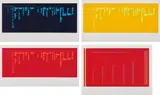 David Diao, Barnett Newman: The Paintings Red, Yellow, and Blue, 1992, Four screenprints in colors, on Arches 88 paper, with full margins