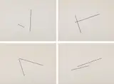 Fred Sandback, Etching with Aquatint (Radierung mit Aquatina), 1976, Four aquatints, on Rives BFK France paper, with full margins,