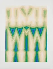 Fold Slice Topo II by Tauba Auerbach, 2011, Aquatint in colors, on Somerset paper, with full margins, sold Apr 2017
