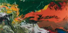 Flow (P 15) by Gerhard Richter, 2016, Chromogenic print, flush-mounted to aluminum with metal strainer on the reverse (as issued), sold Apr 2017