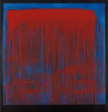 Pat Steir, Red and Blue Berlin Waterfall, 1993, Screenprint in colors, on wove paper, the full sheet