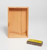 Intuition; and Noiseless Blackboard Eraser by Joseph Beuys, 1968 and 1974, Two multiples, including a wooden box with pencil drawing, and a felt blackboard eraser, sold Apr 2017