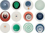 Marcel Duchamp, Rotoreliefs (Optical Disks), 1953, The complete set of 12 offset lithographs in colors, printed on both sides of six paper discs, the full sheets, all contained in the original black plastic circular holder and cardboard sleeve with instructions
