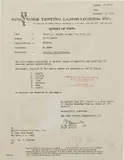 Report of Tests by Joseph Beuys, 1979, Xerox and ink stamp, on wove paper, the full sheet, sold Apr 2017