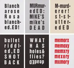 The Ed Prints by Kay Rosen, 1992, The complete set of six prints including four lithographs and two lithographs with screenprint some in colors, on Magnan, offered Apr 2017