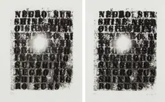 Untitled 1; and Untitled 2 by Glenn Ligon, 2010, The complete set of two etchings and aquatint, on Somerset paper, with full margins, sold Apr 2017