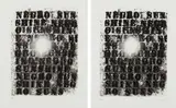 Glenn Ligon, Untitled 1; and Untitled 2, 2010, The complete set of two etchings and aquatint, on Somerset paper, with full margins