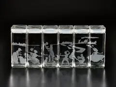 Untitled (Canisters) by Kara Walker, 1997, The complete set of six etched glass canisters, sold Apr 2017