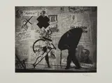 William Kentridge, Nose Projection with Walking Woman