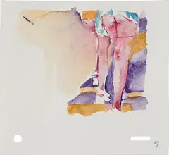 Untitled (#9), from Cunning Stunts by Cecily Brown, 1997, Watercolor, on wove paper with cut-outs, sold Apr 2017