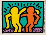 Keith Haring, Best Buddies, from Pop Shop l, 1987, Screenprint in colors, on Conventry rag paper, with full margins