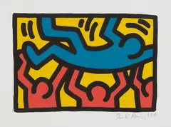 Keith Haring, Untitled, 1987, Lithograph in colors, on wove paper, with full margins