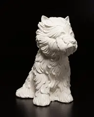 Puppy Vase by Jeff Koons, 1998, Glazed white ceramic vase,, sold Apr 2017