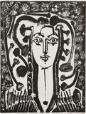 Buste modern style (Modern Style Bust) by Pablo Picasso, 1949, Lithograph, on Arches paper, the full sheet, sold Oct 2017