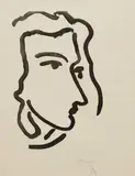 Henri Matisse, Nadia regardant à droite (Nadia Looking Right), 1948, Aquatint, on Marais paper, with full margins