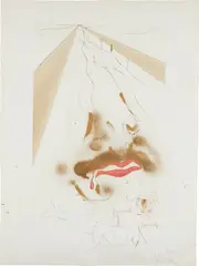 Transfiguration by Salvador Dalí, 1972, Drypoint and aquatint in colors, with extensive hand-coloring, on Rives BFK paper, with full margins, sold Oct 2017