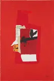 Redness of Red by Robert Motherwell, 1985, Screenprint, lithograph and collage in colors, on Arches Cover paper, the full sheet,, sold Oct 2017