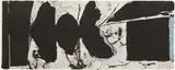 Elegy Black Black by Robert Motherwell, 1983, Lithograph in colors, on TGL handmade paper, the full sheet, sold Oct 2017