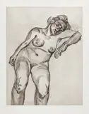 Lucian Freud, Blond Girl, 1985, Etching, on Somerset Satin paper, the full sheet