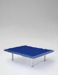 Yves Klein, Table Bleue, 1961, IKB pigment, glass, Plexiglas and chrome-plated metal
