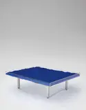 Yves Klein, Table Bleue, 1961, IKB pigment, glass, Plexiglas and chrome-plated metal