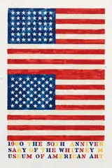 Two Flags (Whitney Anniversary) by Jasper Johns, 1980, Lithograph in colors, on Arches 88 paper, with full margins, sold Oct 2017