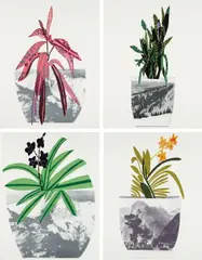 Untitled by Jonas Wood, 2014, The complete set of four lithographs and screenprints in colors, on Coventry Rag paper, with full margins, sold Oct 2017