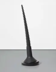 Soft Screw by Claes Oldenburg, 1976, Cast elastomeric urethane multiple with mahogany base, offered Oct 2017