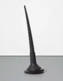Claes Oldenburg, Soft Screw, 1976, Cast elastomeric urethane multiple with mahogany base
