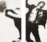 Robert Longo, Joanna and Larry, from Men in the Cities, 1983, The complete set of two lithographs, on rag paper, the full sheets,