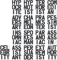 Christopher Wool, Black Book, 1989, Hardcover book, with 17 text images, on smooth wove paper, the full sheets, bound (as issued),