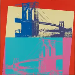 Brooklyn Bridge by Andy Warhol, 1983, Screenprint in colors, on Lenox Museum Board, the full sheet, sold Oct 2017