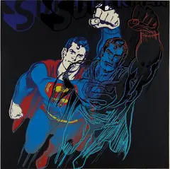 Andy Warhol, Superman, from Myths, 1981, Screenprint in colors with diamond dust, on Lenox Museum Board, the full sheet,