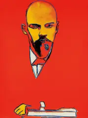 Andy Warhol, Red Lenin, 1987, Screenprint in colors, on Arches 88 paper, the full sheet