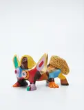 Lion by Niki de Saint Phalle, 1979, Painted polyester and gold leaf, sold Oct 2017