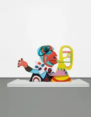 Amsterdam Clown, from Circus by Karel Appel, 1978, Hand painted wood multiple in two parts, sold Oct 2017