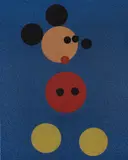 Mickey (Blue Glitter) by Damien Hirst, 2016, Screenprint in colors with glitter, on wove paper, the full sheet, sold Oct 2017