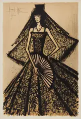 Bernard Buffet, Carmen, 1967, Lithograph in colors, on Arches paper, with full margins
