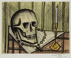Vanité au crânes (Vanitas) by Bernard Buffet, 1985, Lithograph in colors, on wove paper, with full margins, offered Oct 2017