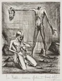 Bernard Buffet, L’Enfer – tête (Hell's Head), from L’Enfer de Dante (Dante's Inferno), 1977, Drypoint, on wove paper, with full margins