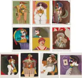 Richard Lindner, Untitled (Eugène Ionescu), 1975, The complete set of ten lithographs in colors, on Arches paper, with full margins, with text, title, justification and individual folio pages, contained in the original cloth-covered portfolio